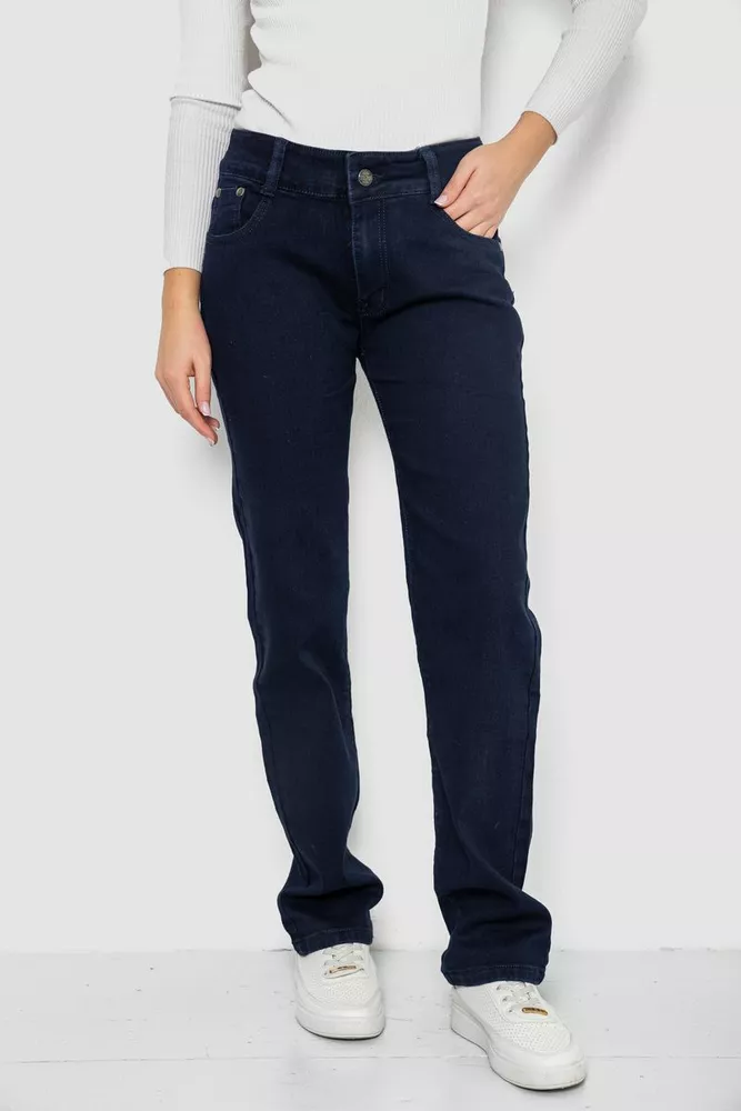 Купити Джинси жіночі Slim Fit, колір темно-синій, 244R1049 оптом - Фото №1
