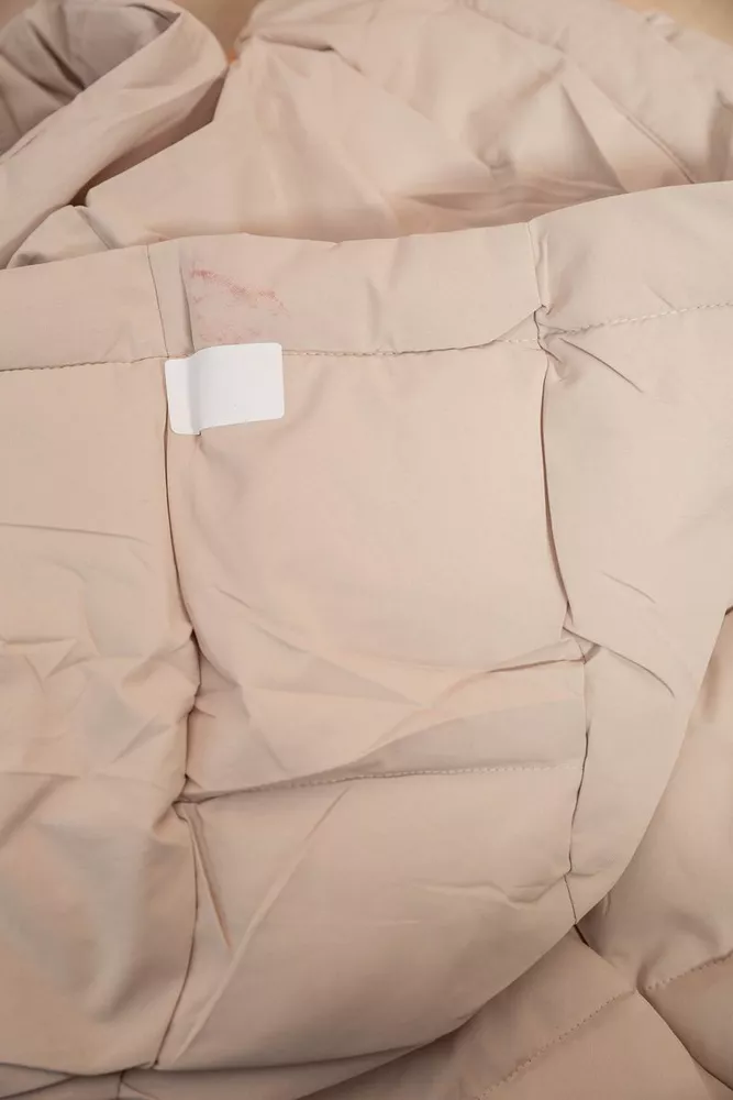 Купити Куртка жіноча подовжена батал  -уцінка, колір світло-бежевий, 207R006-1-U-8 - Фото №8