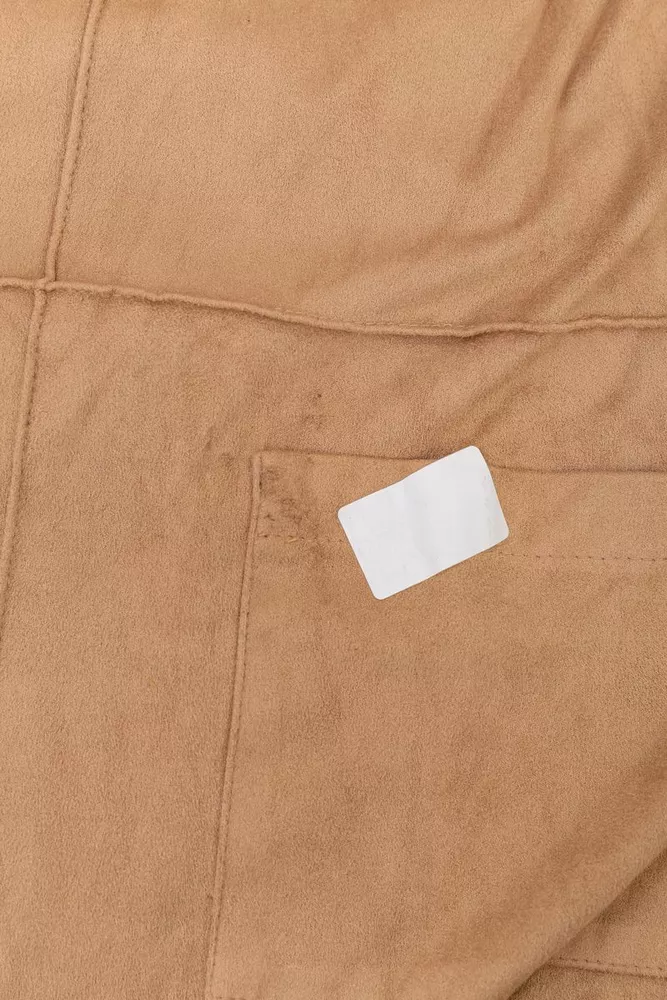 Купить Платье замша прямого кроя  -уценка, цвет бежевый, 230R58-U-3 - Фото №2