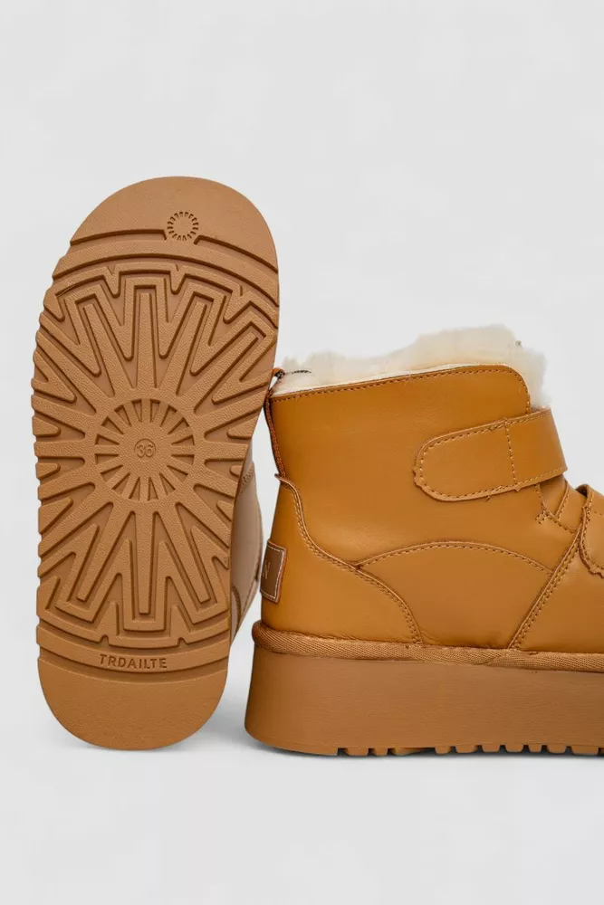 Купить Угги женские на меху  -уценка, цвет коричневый, 243RL953-U-8 - Фото №5