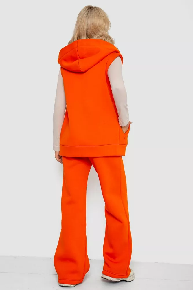 Купити Костюм жіночий на флісі тринитка  -уцінка, колір помаранчевий, 102R7725-U-1 оптом - Фото №4