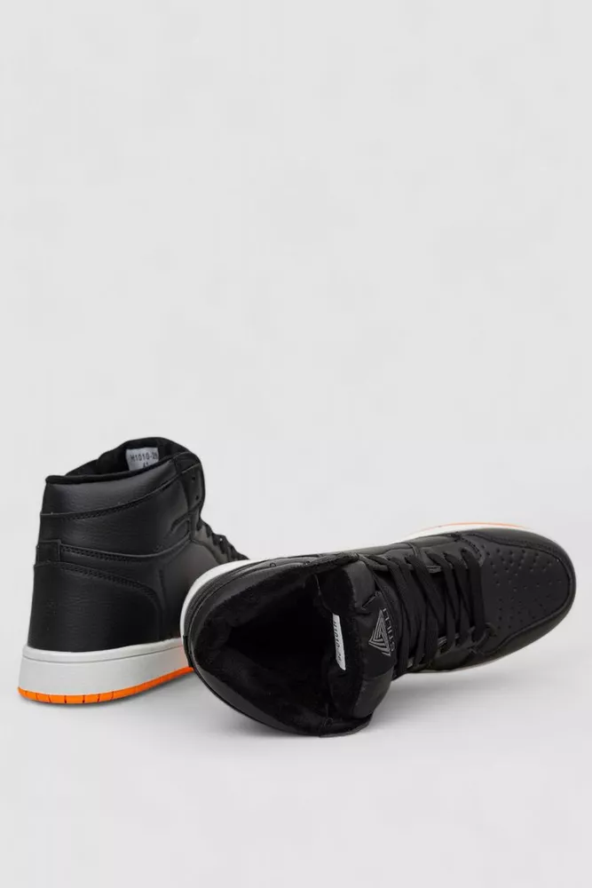 Купить Кроссовки мужские зимние на меху  -уценка, цвет черно-оранжевый, 248RH1010-U-7 - Фото №5