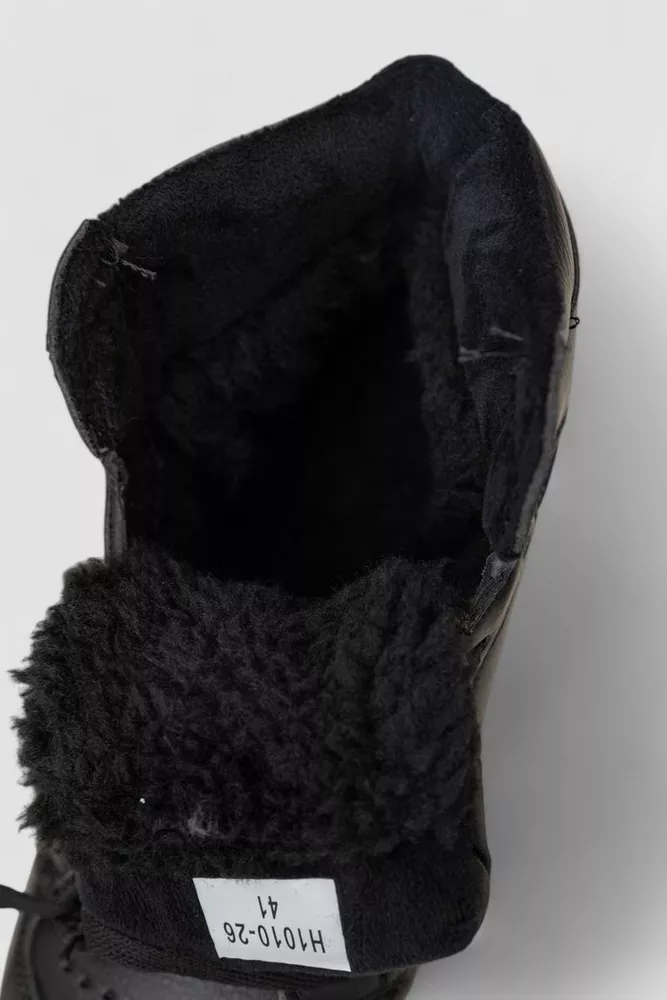 Купить Кроссовки мужские зимние на меху  -уценка, цвет черно-оранжевый, 248RH1010-U-7 - Фото №6