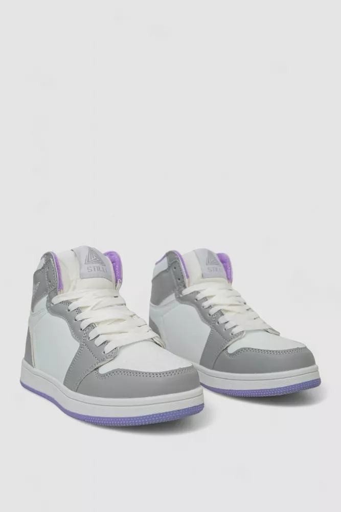 Купити Кросівки жіночі зимові на хутрі  -уцінка, колір біло-бузковий, 248RHB470-U-1 оптом - Фото №3