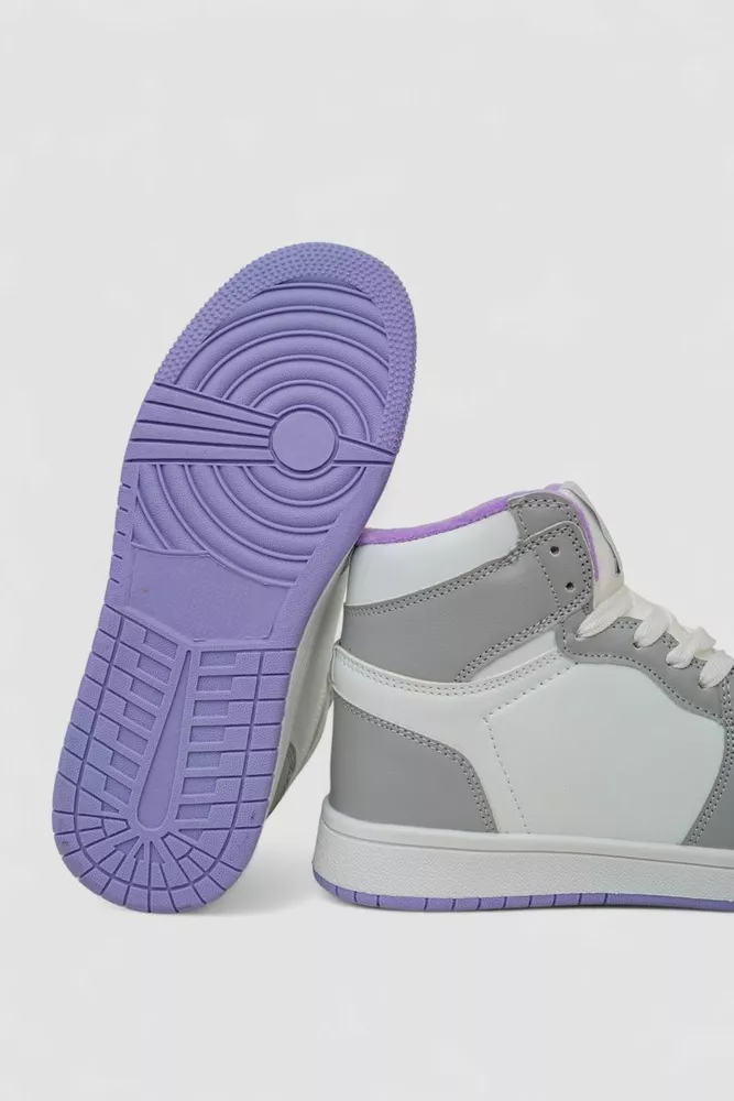 Купити Кросівки жіночі зимові на хутрі  -уцінка, колір біло-бузковий, 248RHB470-U-1 оптом - Фото №5