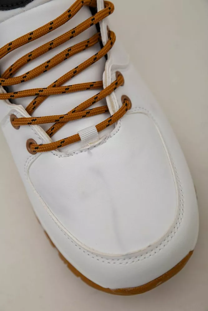 Купити Кросівки чоловічі зимові на хутрі  -уцінка, колір біло-жовтий, 248RH770-U - Фото №7