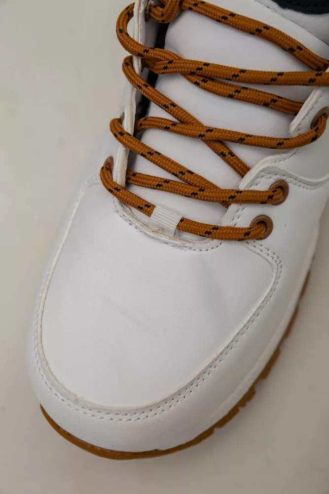 Купити Кросівки чоловічі зимові на хутрі  -уцінка, колір біло-жовтий, 248RH770-U-1 оптом - Фото №7