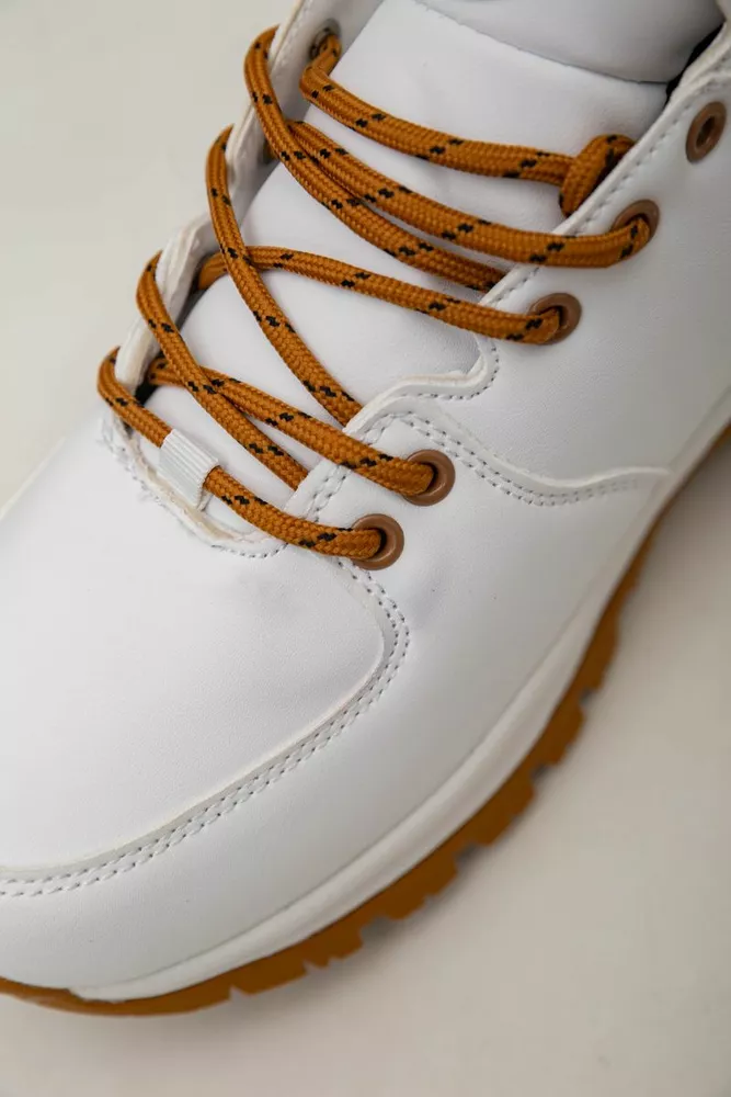 Купити Кросівки чоловічі зимові на хутрі  -уцінка, колір біло-жовтий, 248RH770-U-2 - Фото №8