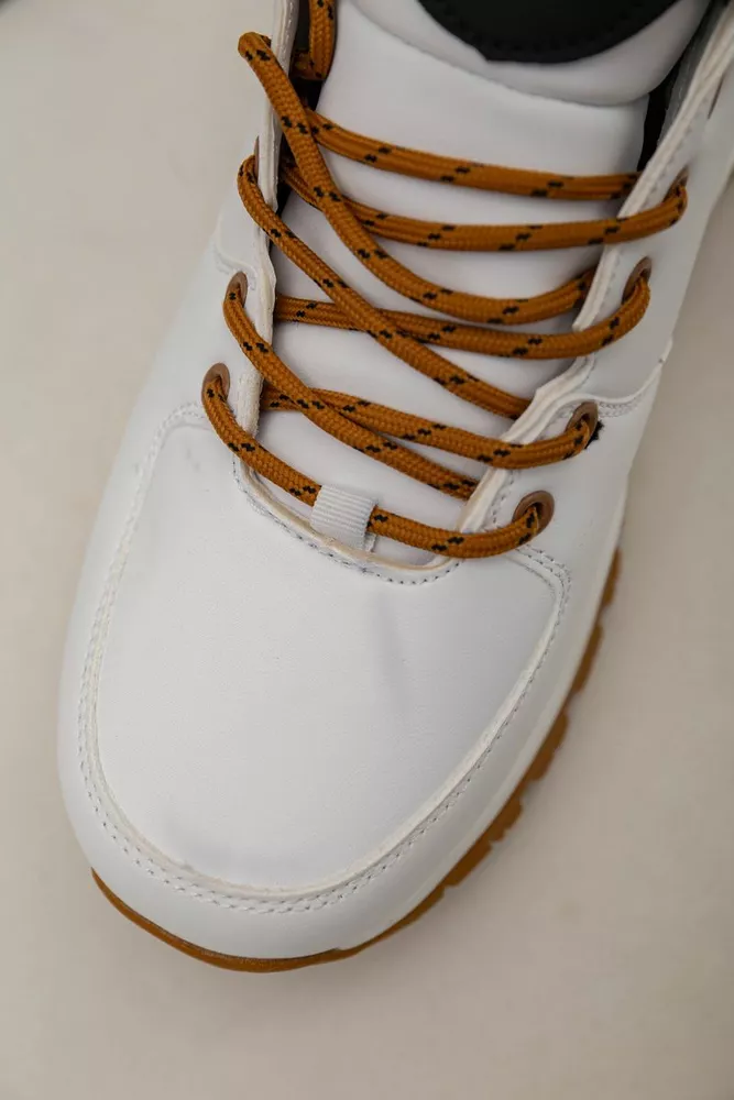 Купить Кроссовки женские зимние на меху  -уценка, цвет бело-желтый, 248RH770-U-3 - Фото №8