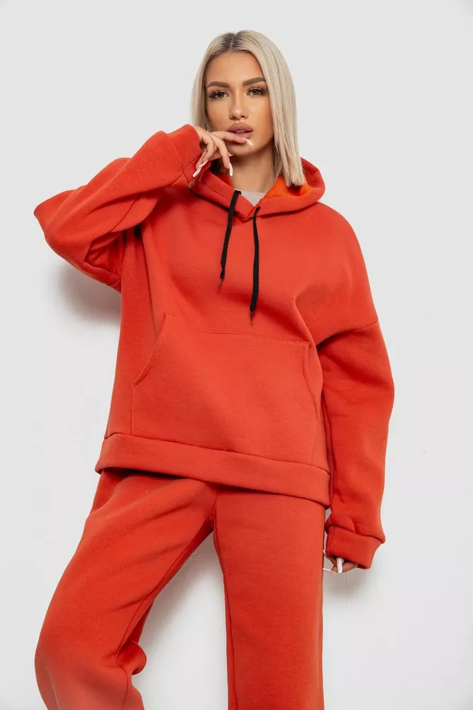 Купити Спортивний костюм жіночий на флісі  -уцінка, колір теракотовий, 238R5726-U-7 - Фото №2