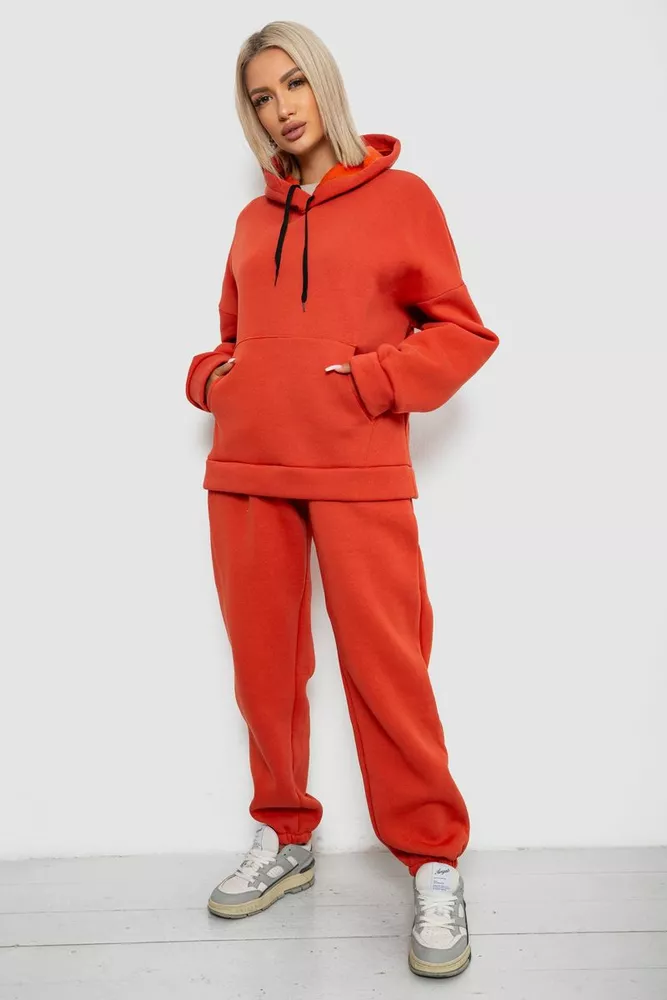 Купити Спортивний костюм жіночий на флісі  -уцінка, колір теракотовий, 238R5726-U-7 - Фото №3