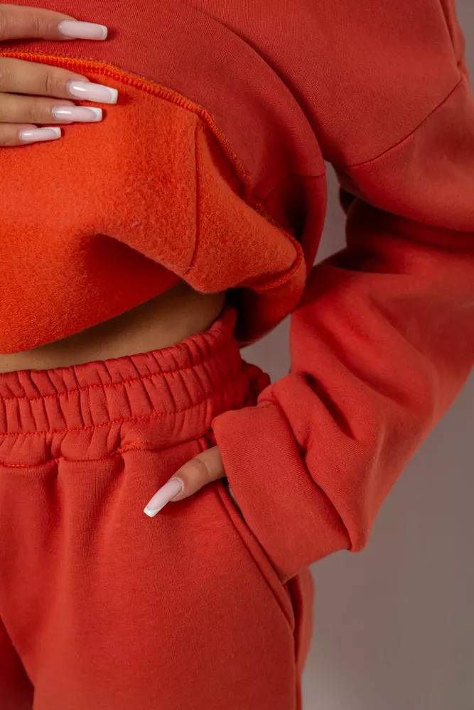 Купити Спортивний костюм жіночий на флісі  -уцінка, колір теракотовий, 238R5726-U-7 - Фото №5