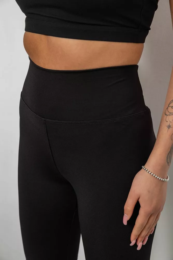 Купити Велотреки жіночі однотонні, колір чорний, 214R922 оптом - Фото №5