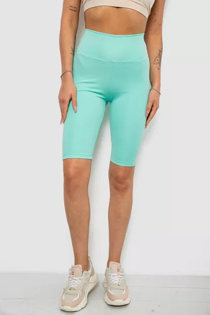 Велотреки женские однотонные, цвет мятный, 214R922