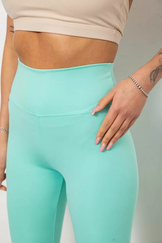 Купити Велотреки жіночі однотонні, колір м'ятний, 214R922 оптом - Фото №5