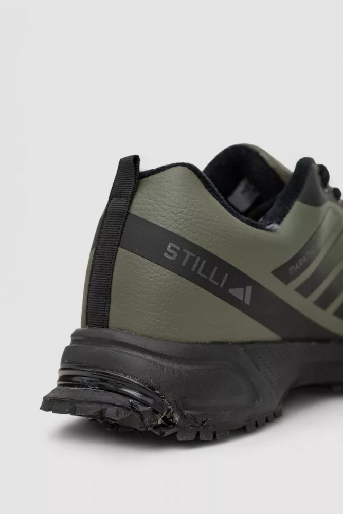 Купить Кроссовки мужские зимние на меху  -уценка, цвет хаки, 248RH213-U оптом - Фото №5