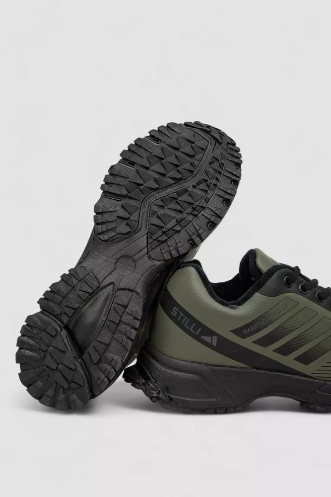 Купить Кроссовки мужские зимние на меху  -уценка, цвет хаки, 248RH213-U оптом - Фото №6