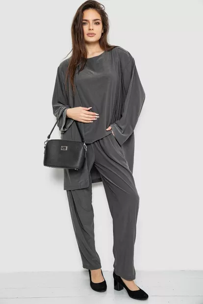 Костюм женский тройка классический  -уценка, цвет хаки, 167R0120-U