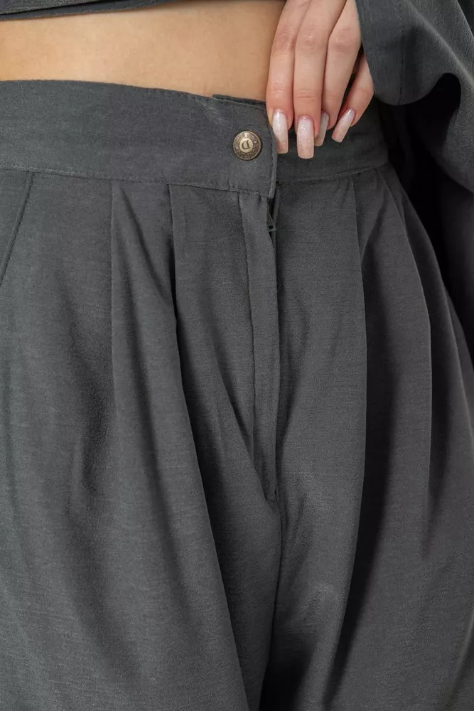 Купити Костюм жіночий трійка класичний  -уцінка, колір хакі, 167R0120-U - Фото №8