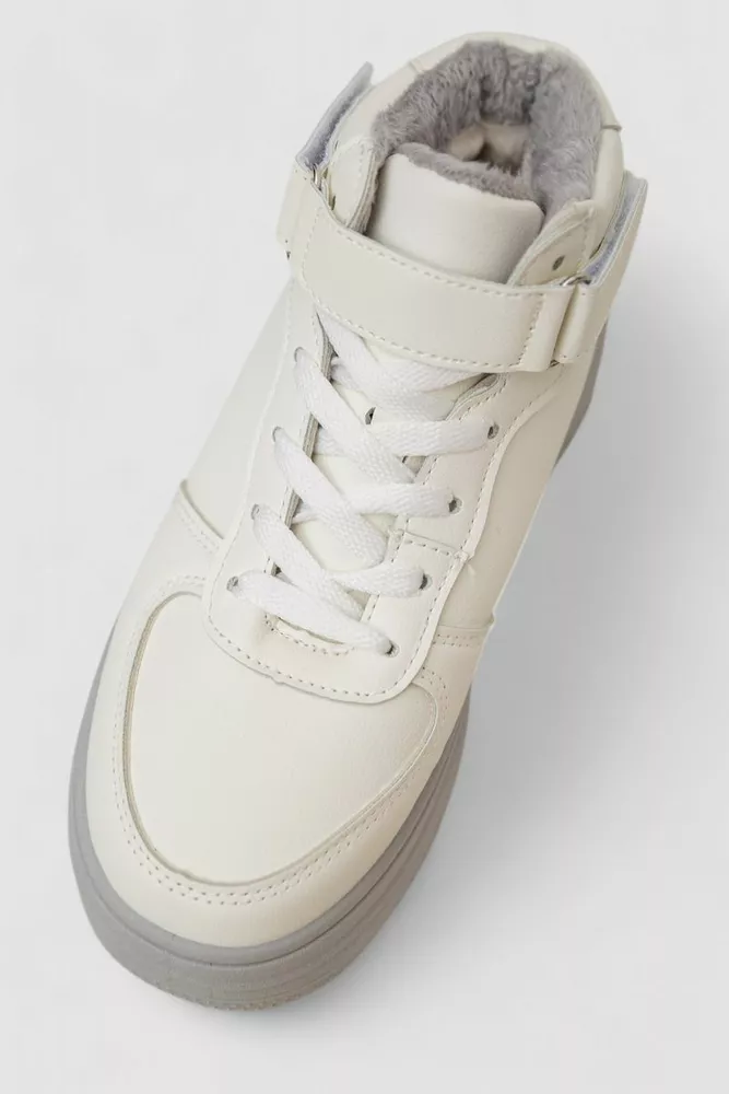 Купити Кросівки жіночі зимові на хутрі  -уцінка, колір біло-сірий, 248RAM02-7-U - Фото №2