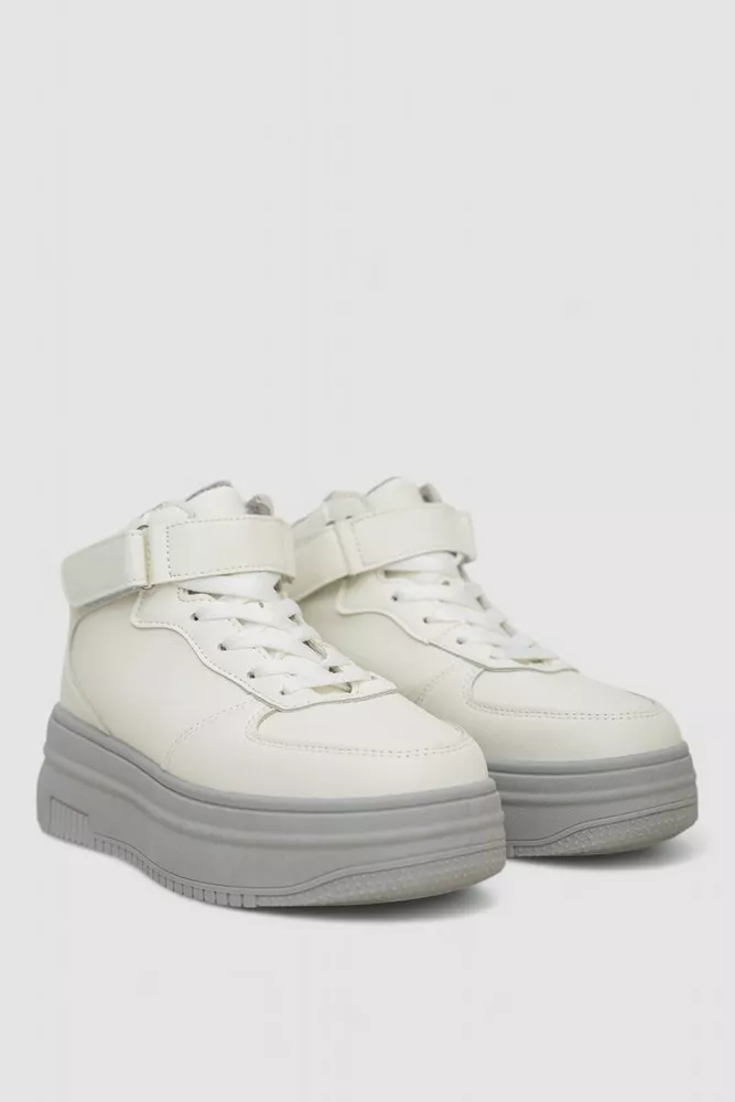 Купити Кросівки жіночі зимові на хутрі  -уцінка, колір біло-сірий, 248RAM02-7-U - Фото №3