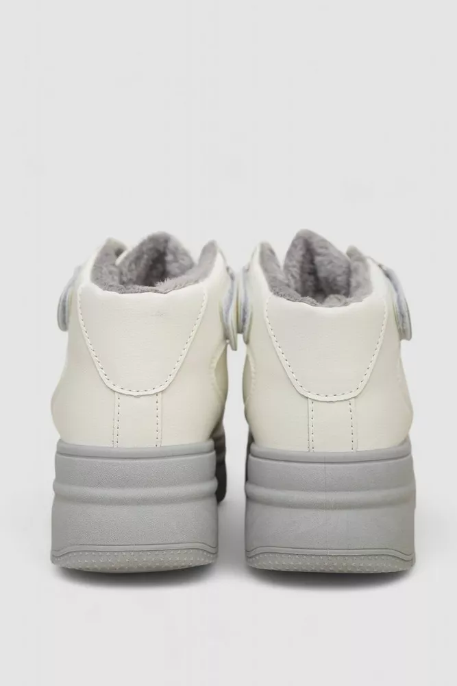 Купити Кросівки жіночі зимові на хутрі  -уцінка, колір біло-сірий, 248RAM02-7-U - Фото №4