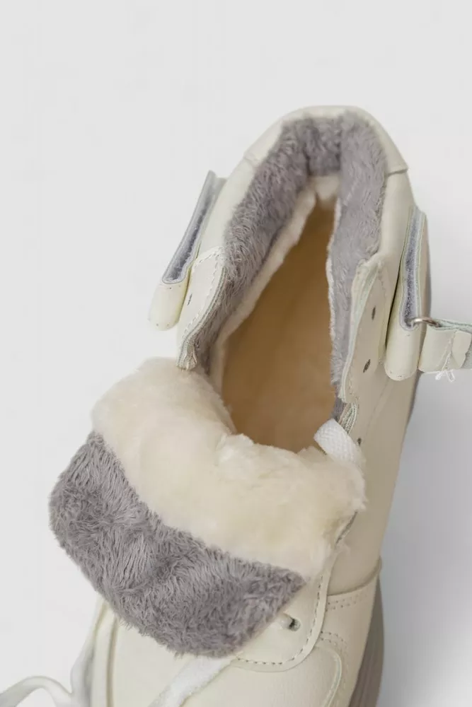 Купити Кросівки жіночі зимові на хутрі  -уцінка, колір біло-сірий, 248RAM02-7-U - Фото №6