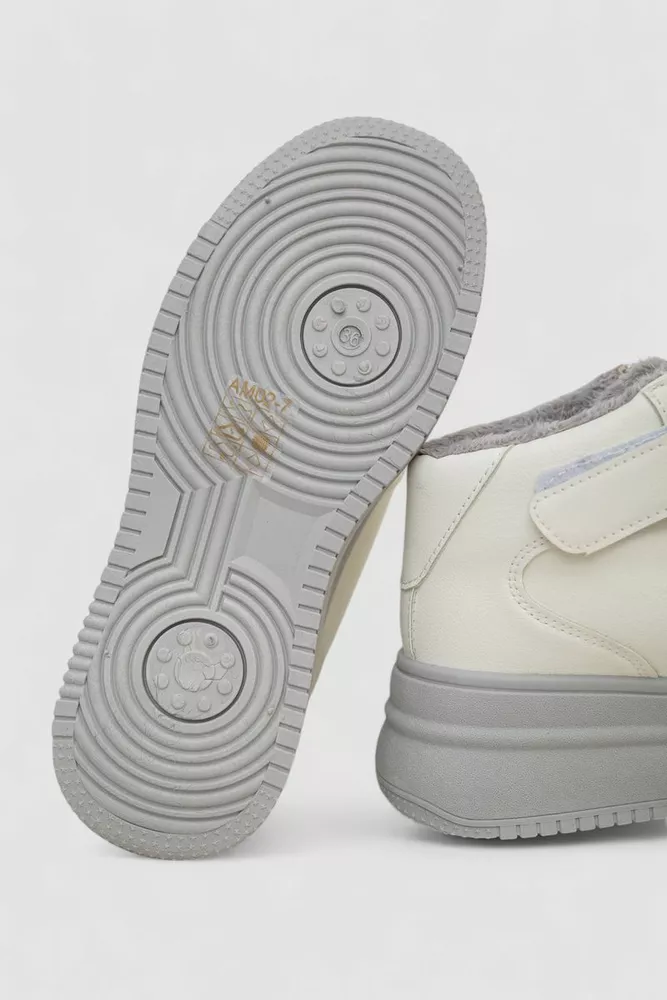 Купити Кросівки жіночі зимові на хутрі  -уцінка, колір біло-сірий, 248RAM02-7-U - Фото №7