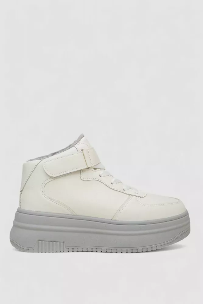 Купити Кросівки жіночі зимові на хутрі  -уцінка, колір біло-сірий, 248RAM02-7-U - Фото №1