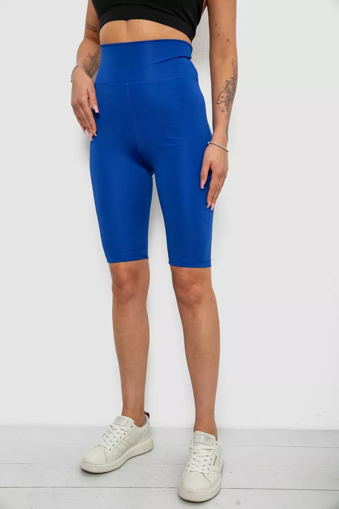 Купити Велотреки жіночі однотонні, колір електрик, 214R922 оптом - Фото №3