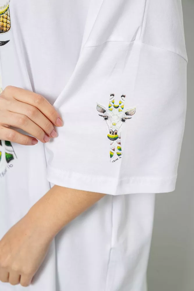 Купить Футболка женская с принтом, цвет белый, 244R2012 - Фото №5