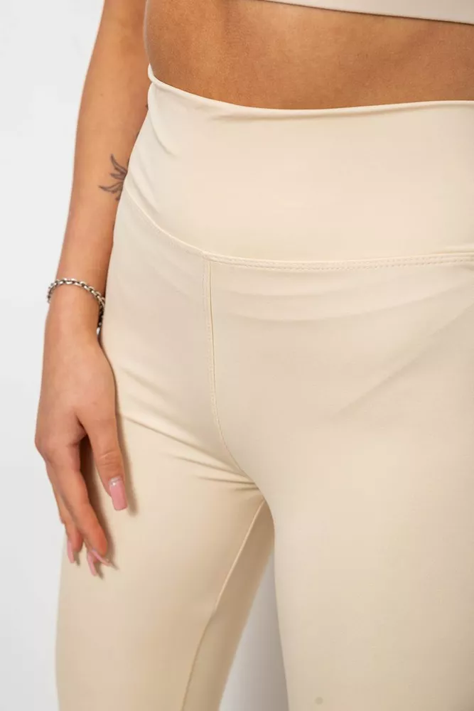 Купити Велотреки жіночі однотонні, колір бежевий, 214R922 - Фото №5