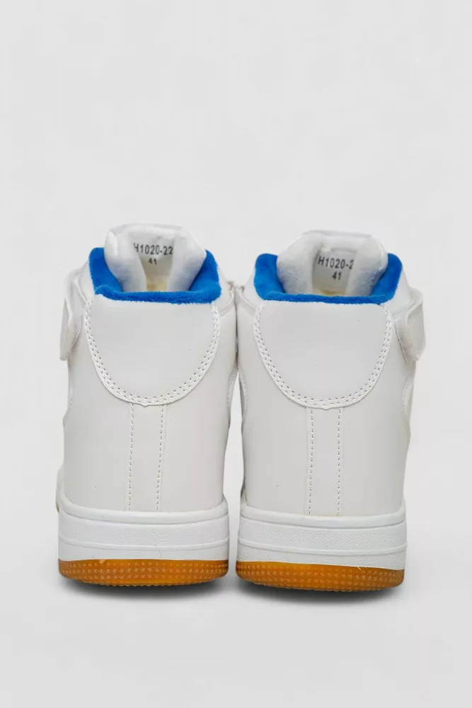 Купить Кроссовки мужские зимние на меху  -уценка, цвет бело-синий, 248RH1020-U-14 - Фото №4