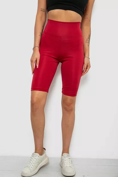 Велотреки женские однотонные, цвет бордовый, 214R922