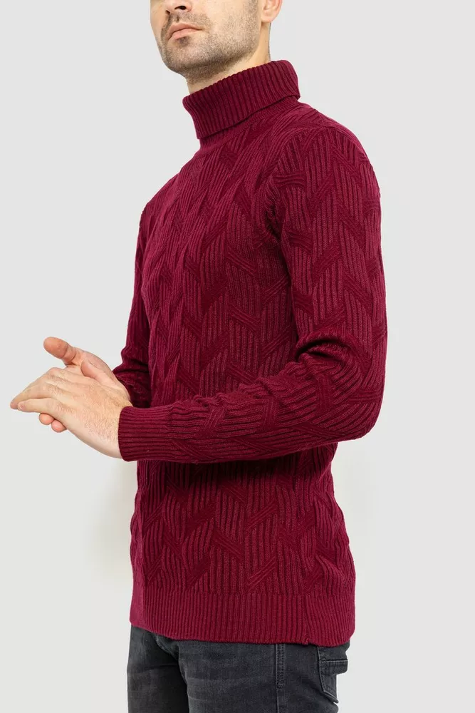 Купить Свитер мужской, цвет бордовый, 161R1034 оптом - Фото №3