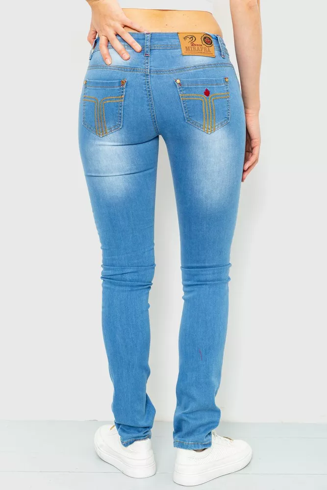 Купити Джинси жіночі, колір блакитний, 167RS001 оптом - Фото №4