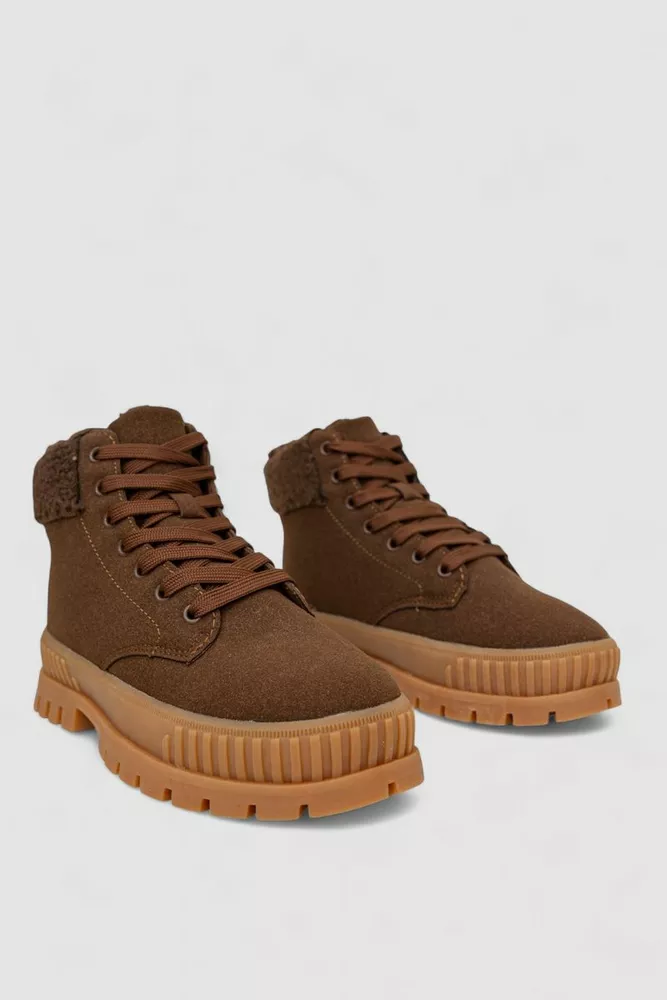 Купити Черевики жіночі зимові на хутрі, колір коричневий, 248RCX1750-4 - Фото №3