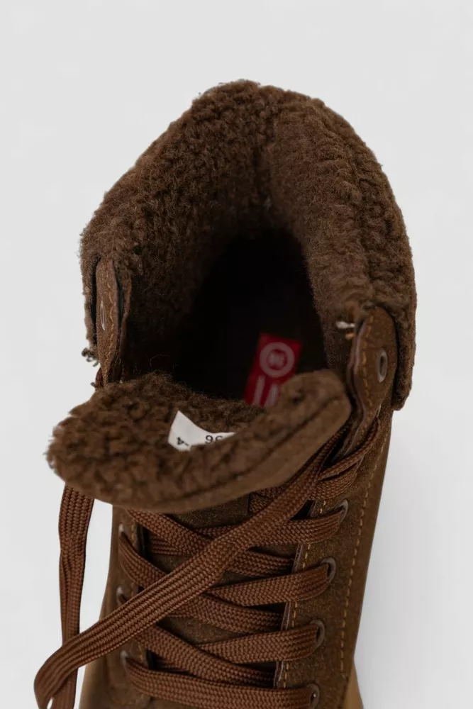 Купити Черевики жіночі зимові на хутрі, колір коричневий, 248RCX1750-4 - Фото №6