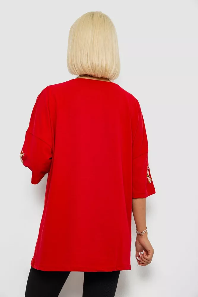 Купити Футболка жіноча з принтом, колір червоний, 244R2012 - Фото №4