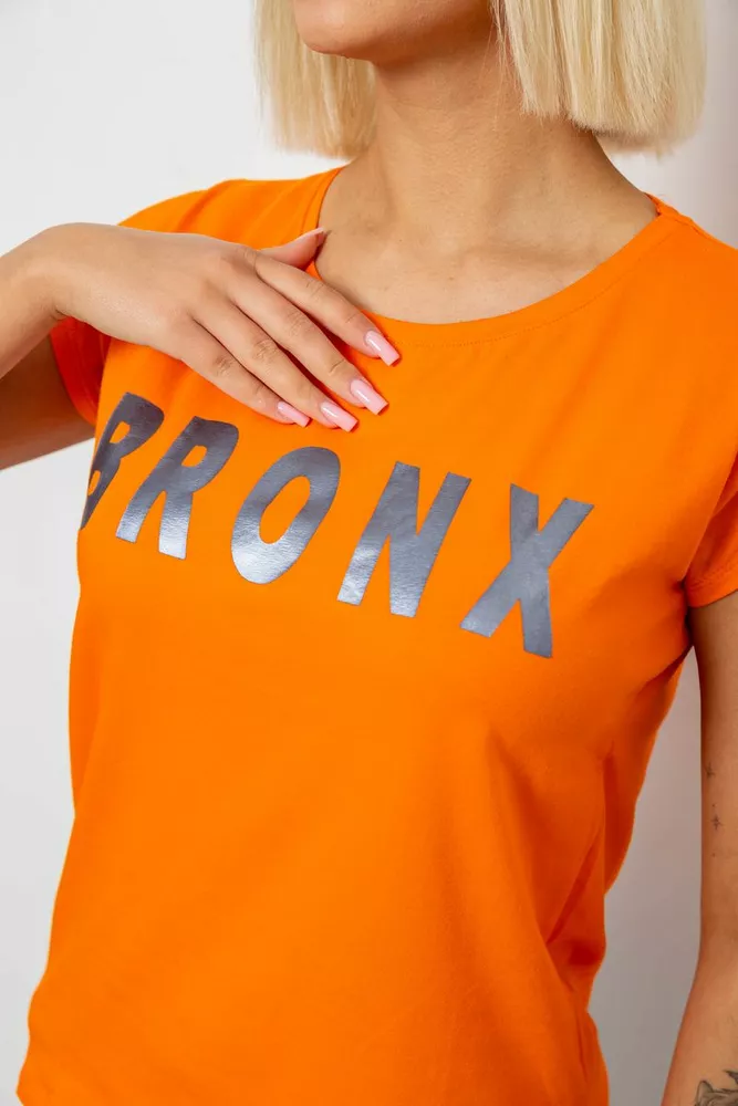 Купить Футболка женская с принтом, цвет оранжевый, 244R2038 - Фото №5
