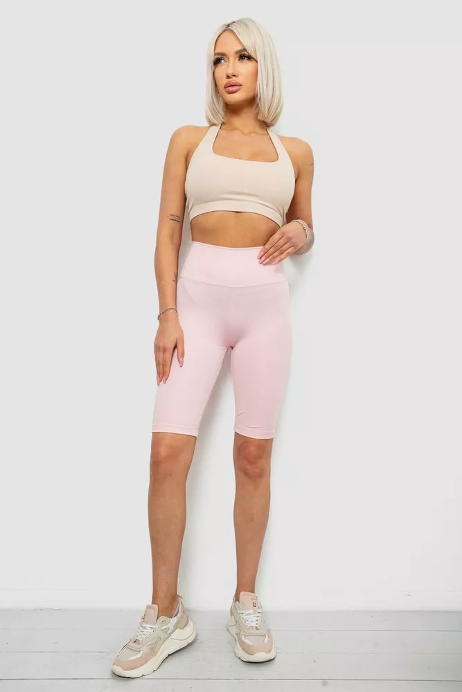 Купить Велотреки женские однотонные, цвет розовый, 214R922 - Фото №2