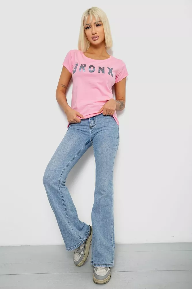 Купить Футболка женская с принтом, цвет розовый, 244R2038 - Фото №2