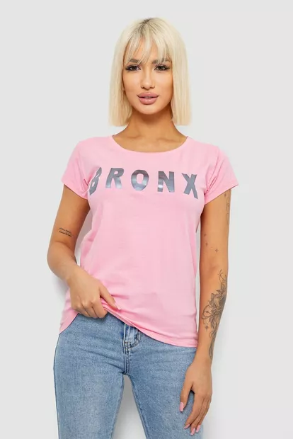 Футболка женская с принтом, цвет розовый, 244R2038