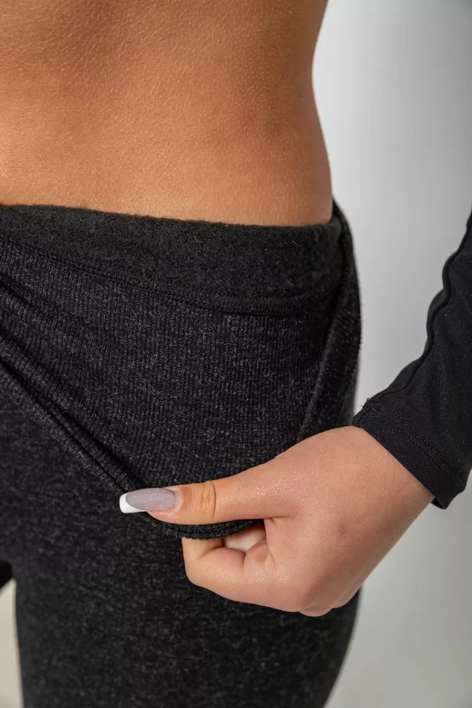 Купить Лосины утепленные на флисе, цвет серый, 139RF502 - Фото №6