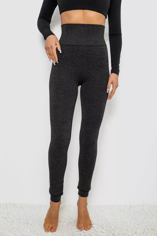 Купить Лосины утепленные на флисе, цвет серый, 139RF502 - Фото №1