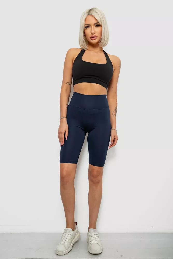 Купить Велотреки женские однотонные, цвет синий, 214R922 - Фото №2