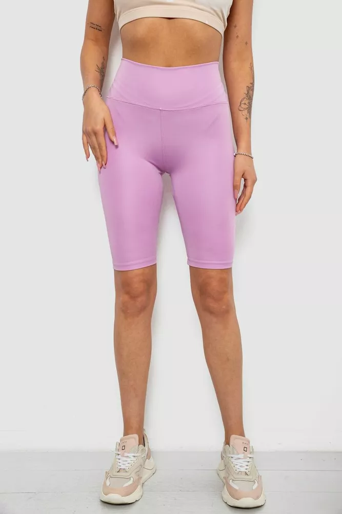 Купити Велотреки жіночі однотонні, колір бузковий, 214R922 оптом - Фото №1