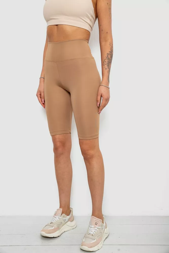 Купити Велотреки жіночі однотонні, колір мокко, 214R922 оптом - Фото №3