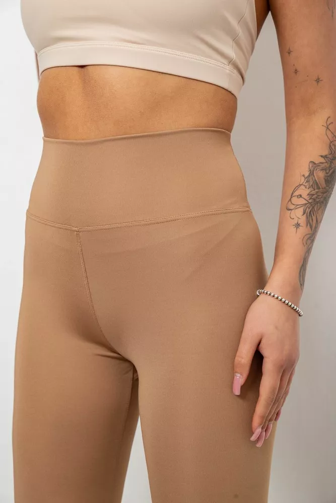 Купити Велотреки жіночі однотонні, колір мокко, 214R922 оптом - Фото №5