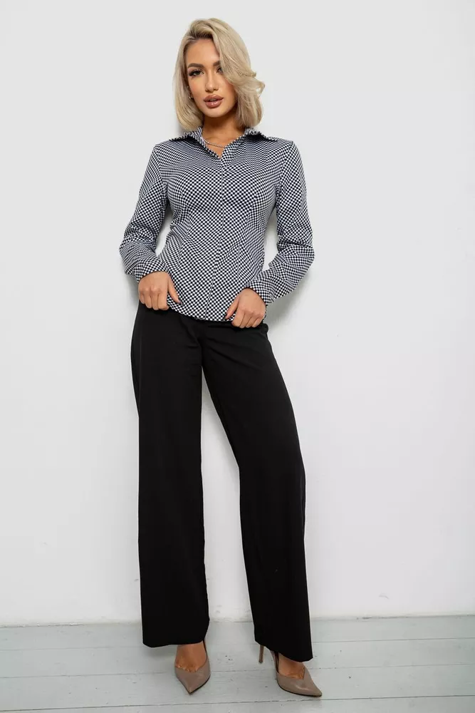 Купить Рубашка классическая с принтом, цвет черно-белый, 230R305 - Фото №2